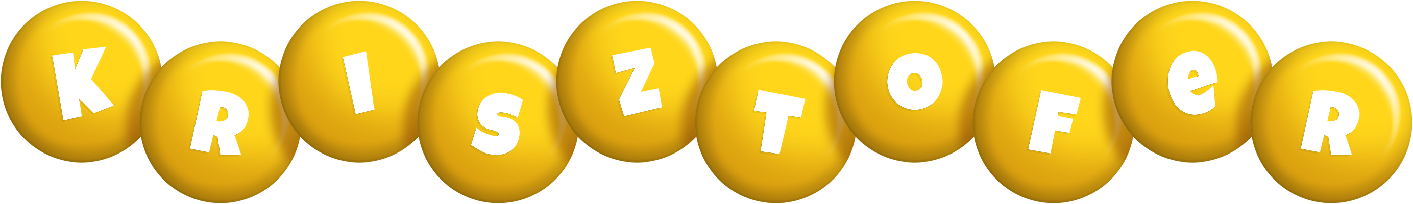 Krisztofer candy-yellow logo