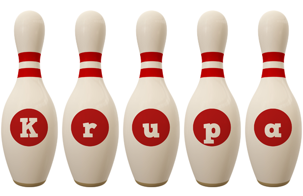 Krupa bowling-pin logo