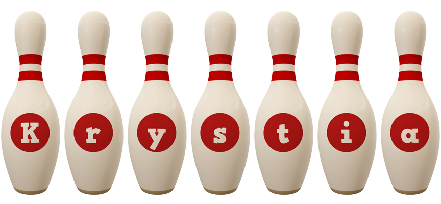 Krystia bowling-pin logo