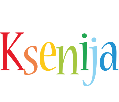 Ksenija birthday logo