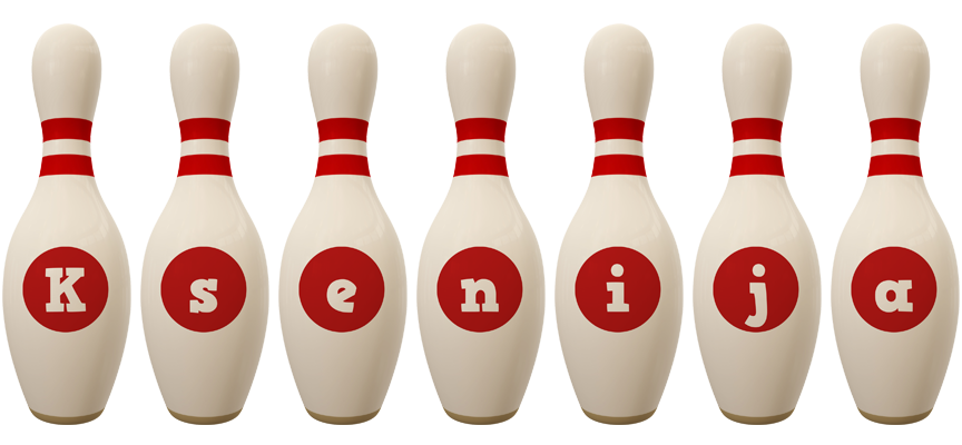 Ksenija bowling-pin logo