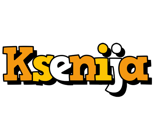Ksenija cartoon logo