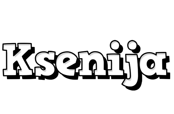 Ksenija snowing logo