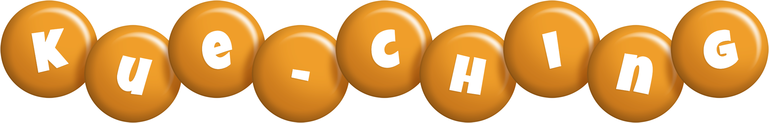Kue-Ching candy-orange logo