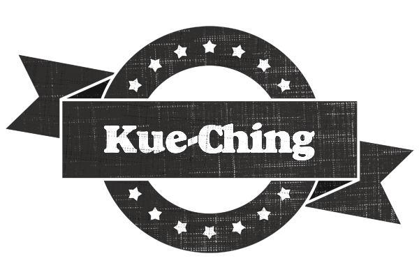 Kue-Ching grunge logo