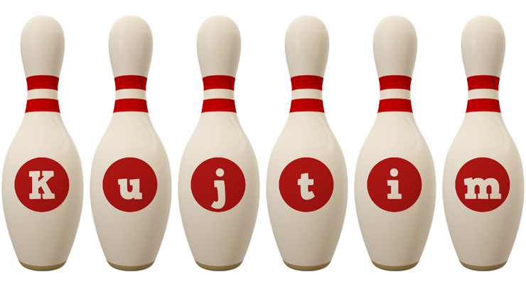 Kujtim bowling-pin logo