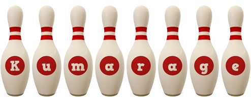 Kumarage bowling-pin logo