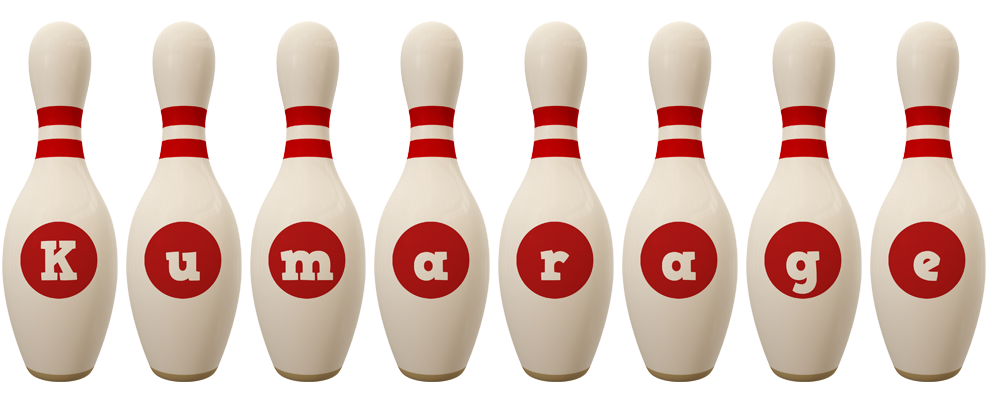 Kumarage bowling-pin logo