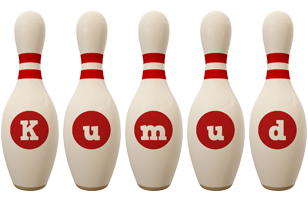 Kumud bowling-pin logo