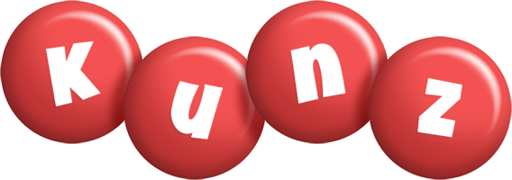 Kunz candy-red logo