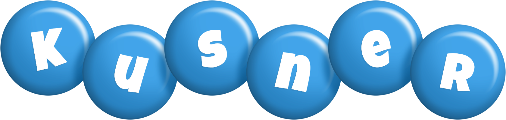 Kusner candy-blue logo