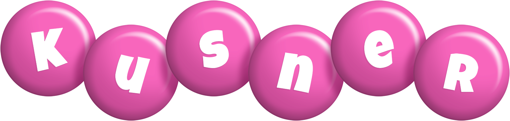 Kusner candy-pink logo