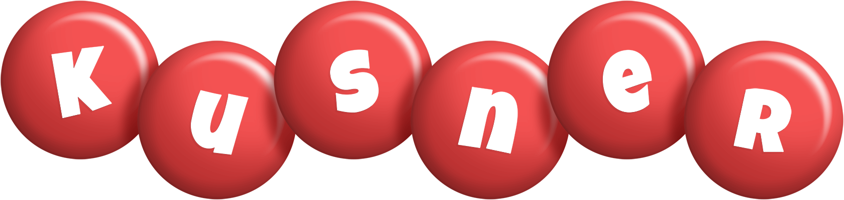Kusner candy-red logo