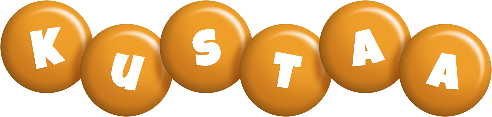 Kustaa candy-orange logo