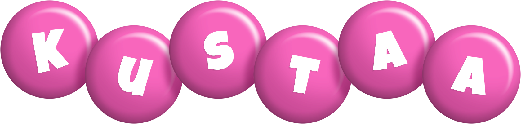 Kustaa candy-pink logo