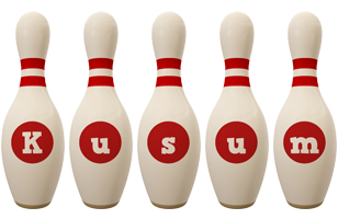 Kusum bowling-pin logo
