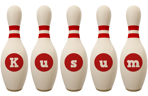 Kusum bowling-pin logo