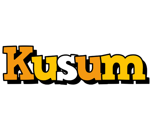 Kusum cartoon logo