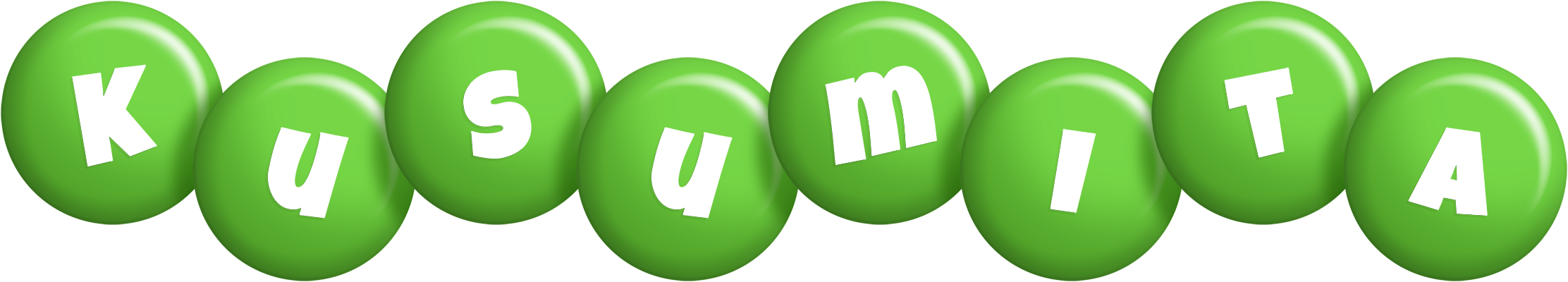 Kusumita candy-green logo