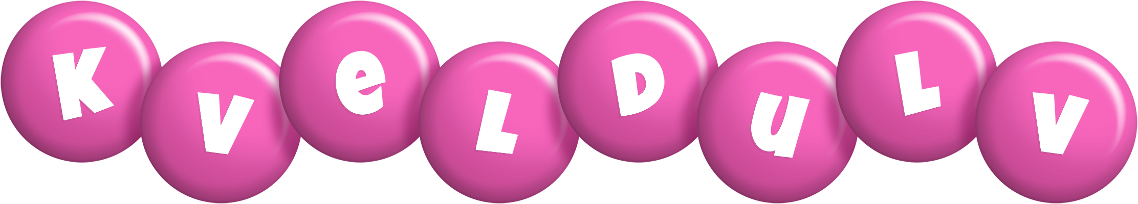 Kveldulv candy-pink logo
