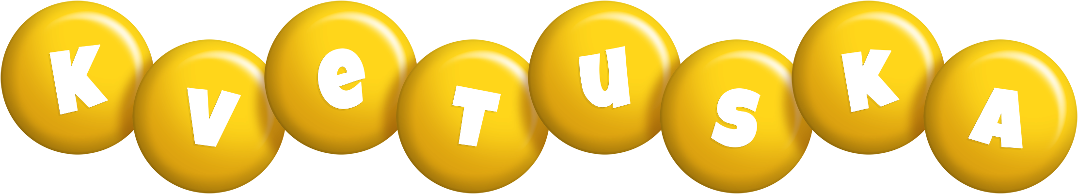 Kvetuska candy-yellow logo