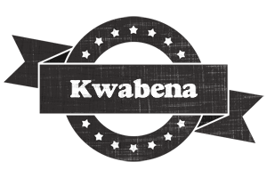 Kwabena grunge logo