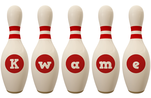 Kwame bowling-pin logo