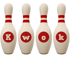 Kwok bowling-pin logo