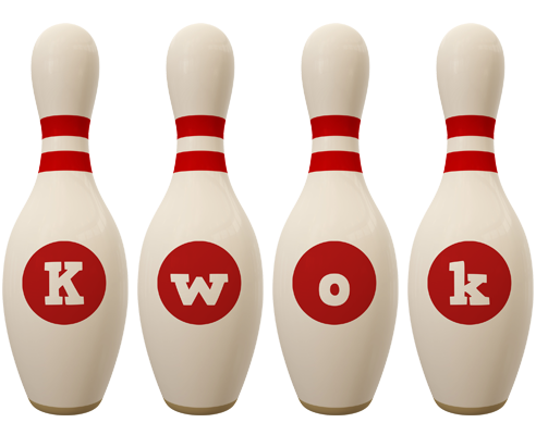 Kwok bowling-pin logo