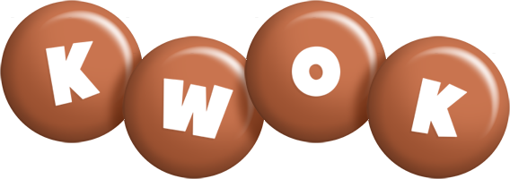 Kwok candy-brown logo