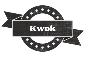 Kwok grunge logo