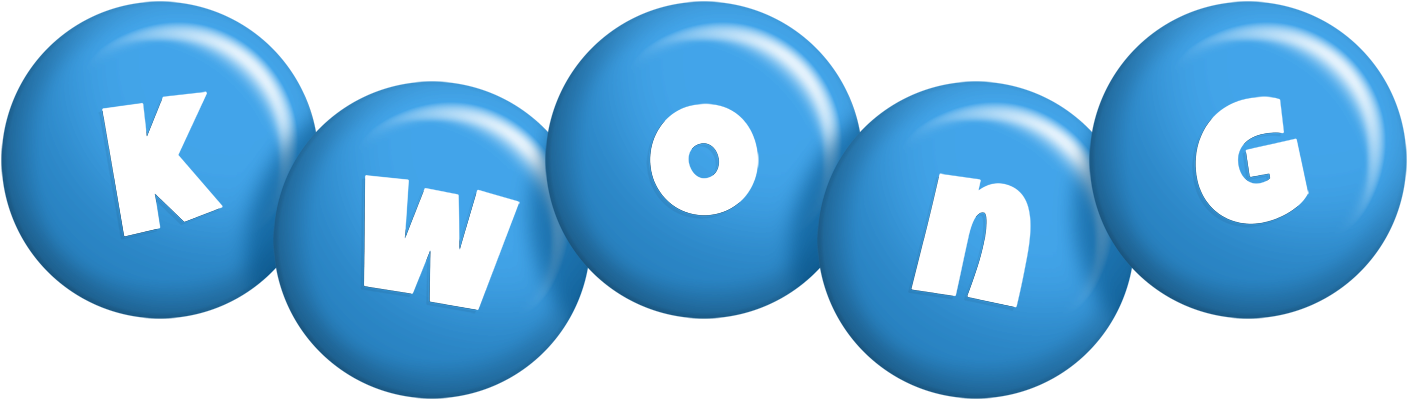 Kwong candy-blue logo