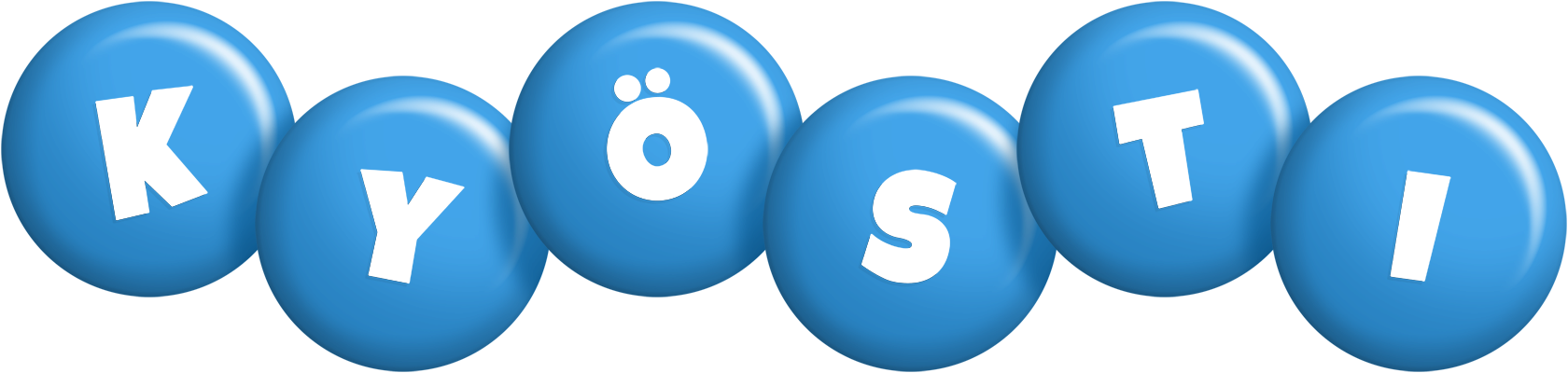 Kyösti candy-blue logo