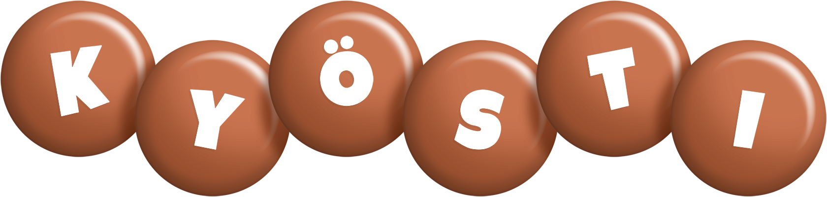 Kyösti candy-brown logo