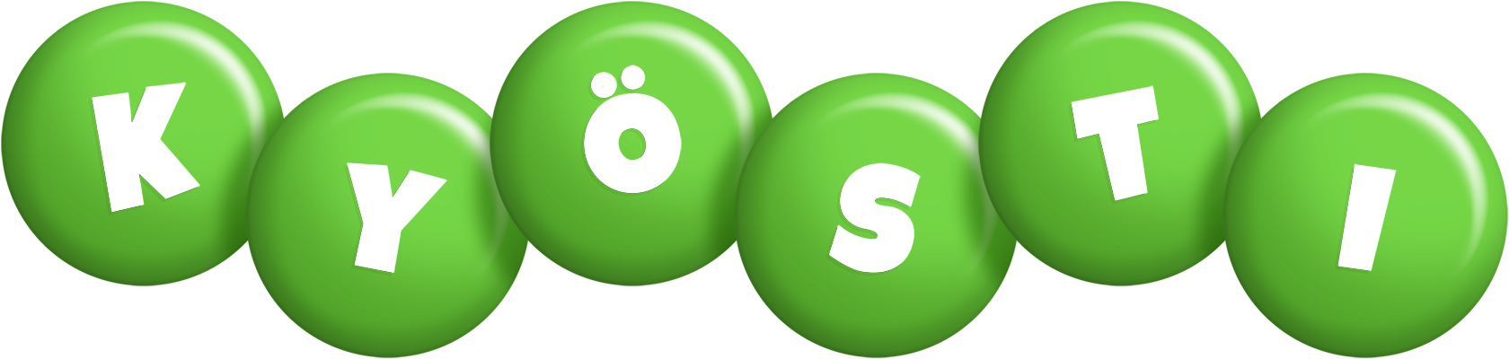 Kyösti candy-green logo