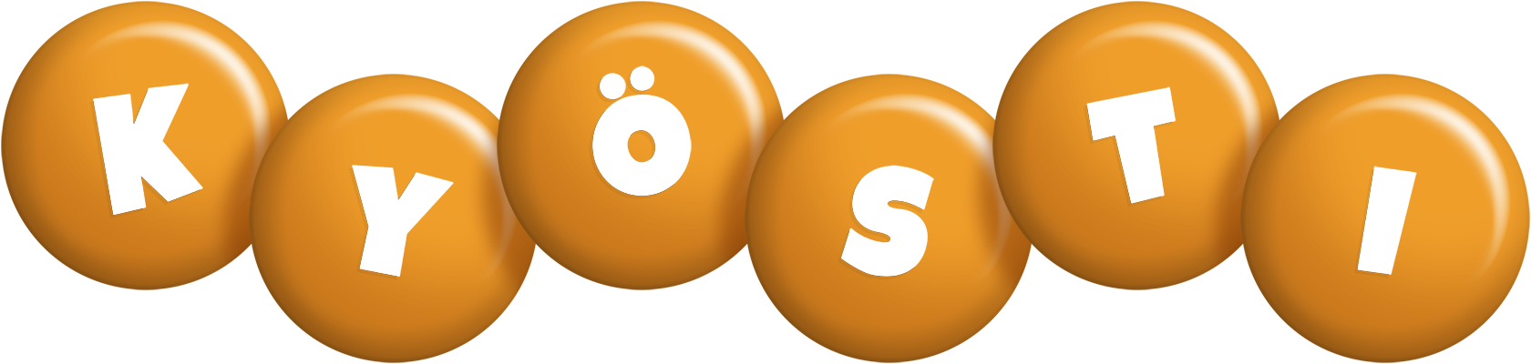 Kyösti candy-orange logo