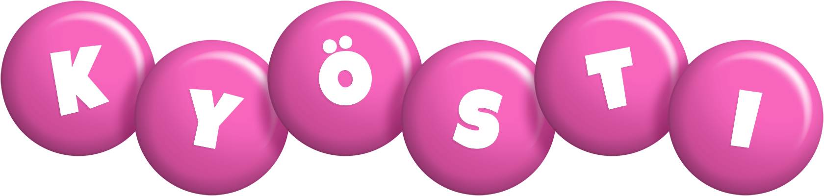 Kyösti candy-pink logo