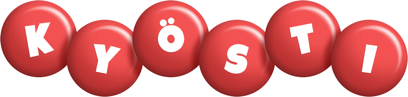 Kyösti candy-red logo