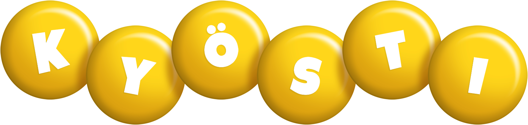 Kyösti candy-yellow logo