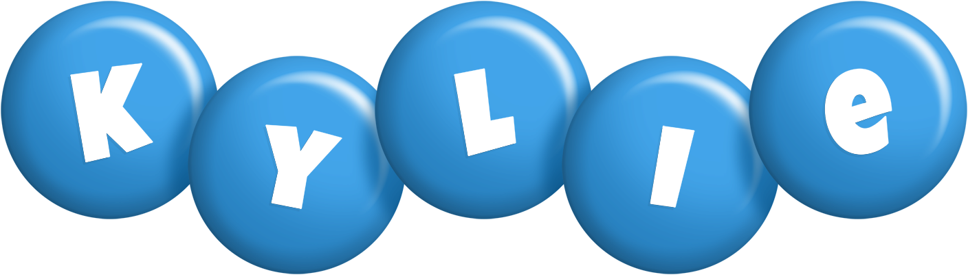 Kylie candy-blue logo