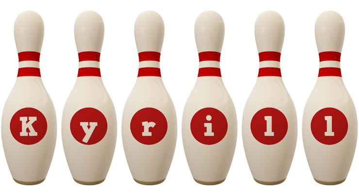 Kyrill bowling-pin logo