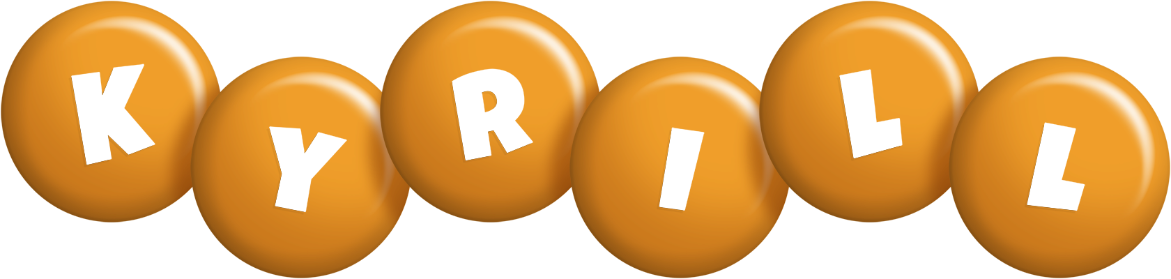 Kyrill candy-orange logo