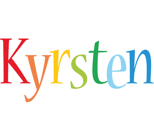 Kyrsten birthday logo