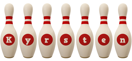 Kyrsten bowling-pin logo