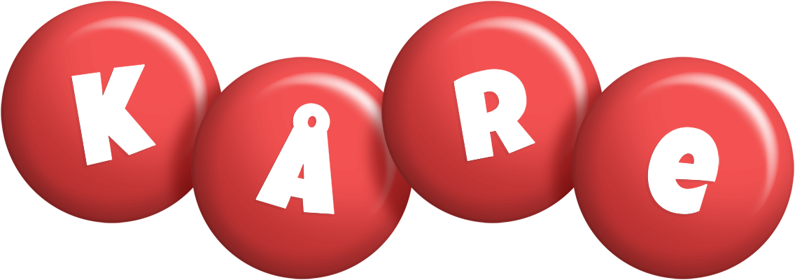 Kåre candy-red logo