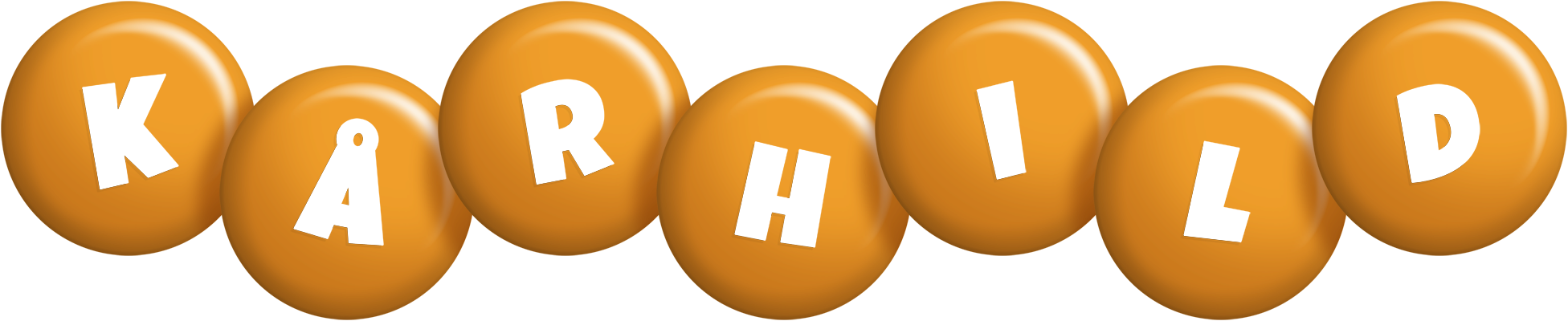 Kårhild candy-orange logo