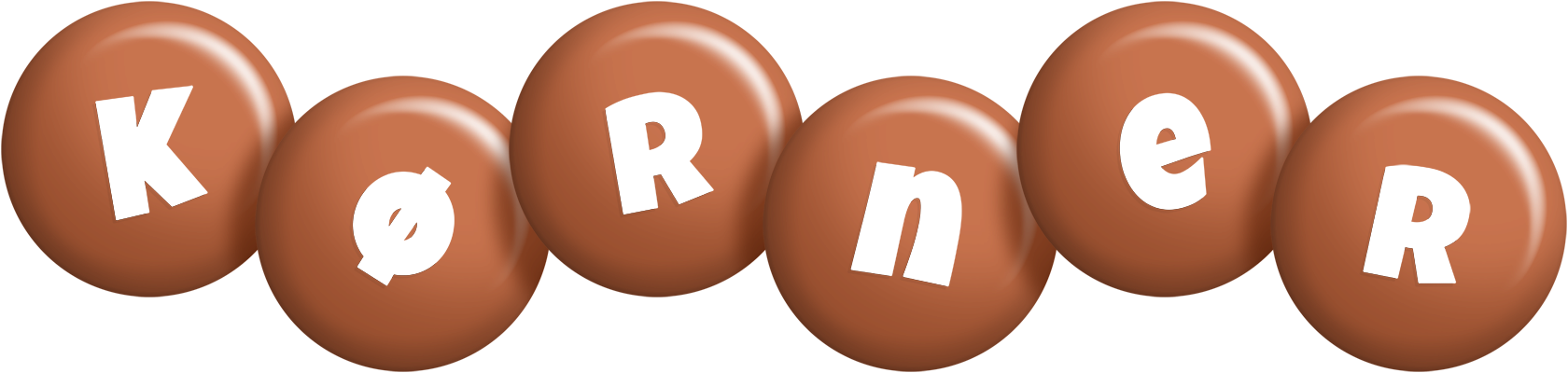 Kørner candy-brown logo