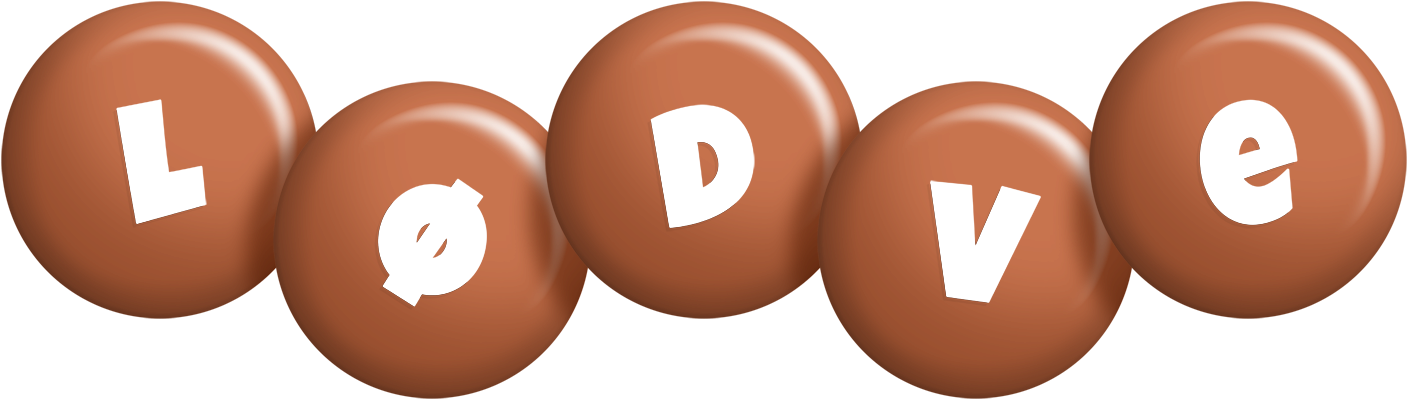 Lødve candy-brown logo