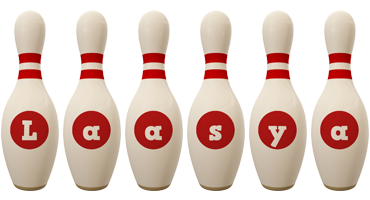 Laasya bowling-pin logo