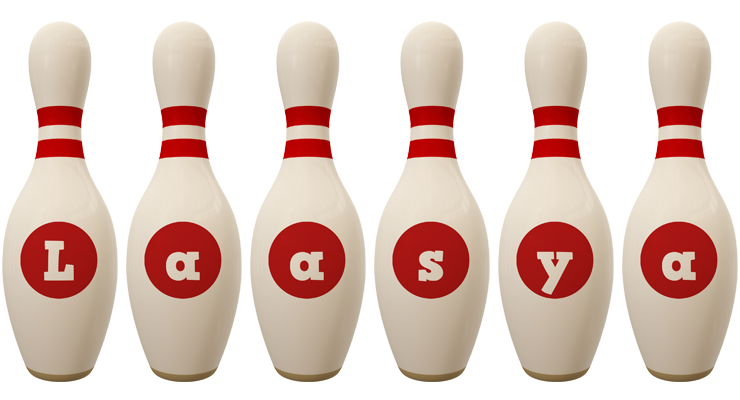 Laasya bowling-pin logo
